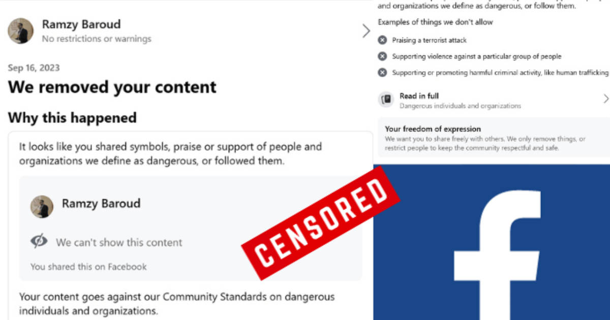 Ada Sensor Konten Palestina di Facebook dan Instagram?