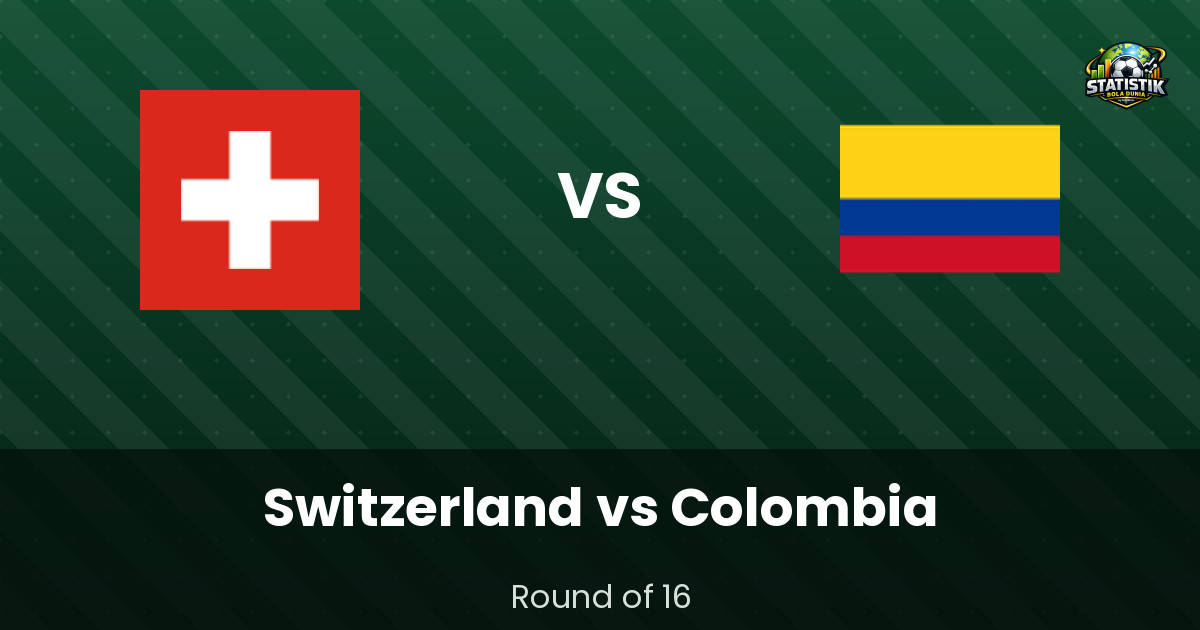 Jadwal Switzerland vs Colombia Babak 16 Besar Piala Dunia 2026: Duel Perdana di BC Place, 8 Juli 2026