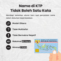 Nama di KTP Tidak Boleh Satu Kata