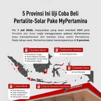 Mulai Juli 2022 Beli Pertalite-Solar pakai Aplikasi MyPertamina, 5 Provinsi Sedang Uji Coba