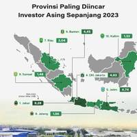 Provinsi Paling Diincar Investor Asing Sepanjang 2023