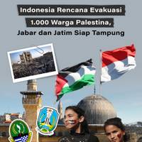 Indonesia Rencana Evakuasi 1.000 Warga Palestina, Jabar dan Jatim Siap Tampung