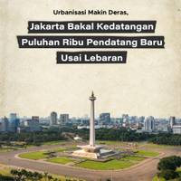 Jakarta Bakal Kedatangan Puluhan Ribu Pendatang Baru Usai Lebaran