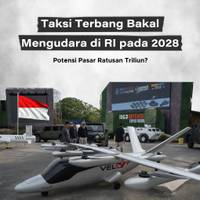 Taksi Terbang Bakal Mengudara di RI 2028, Potensi Pasar Ratusan Triliun