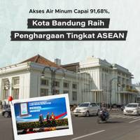 Akses Air Minum Capai 91,68%, Kota Bandung Raih Penghargaan Tingkat ASEAN
