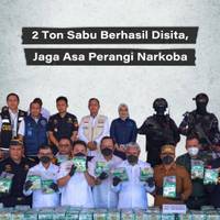 2 Ton Sabu Berhasil Disita, Jaga Asa Perangi Narkoba