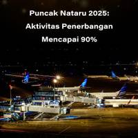 Puncak Nataru 2025: Aktivitas Penerbangan Mencapai 90%