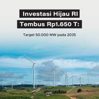 Investasi Hijau RI Tembus Rp1.650 T: Target 50.000 MW pada 2035