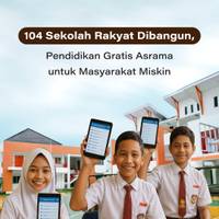 104 Sekolah Rakyat Dibangun, Pendidikan Gratis Asrama untuk Masyarakat Miskin