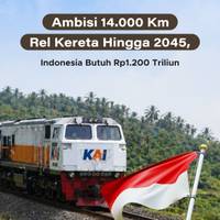 Ambisi 14.000 Km Rel Kereta Hingga 2045, Indonesia Butuh Rp1.200 Triliun