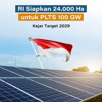 RI Siapkan 24.000 Ha untuk PLTS 100 GW, Kejar Target 2029
