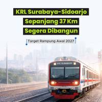 KRL Surabaya-Sidoarjo Sepanjang 37 Km Segara Dibangun, Target Rampung Awal 2027