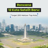 Rencana 12 Kota Satelit Baru: Target 200 Hektare Tiap Kota