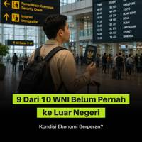 9 Dari 10 WNI Belum Pernah ke Luar Negeri, Kondisi Ekonomi Berperan?