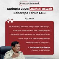 Katanya/Datanya: Karhutla 2026 Jauh di Bawah Beberapa Tahun Lalu
