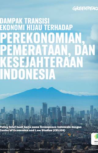 Sampul Dampak Transisi Ekonomi Hijau terhadap Perekonomian, Pemerataan, dan Kesejahteraan Indonesia