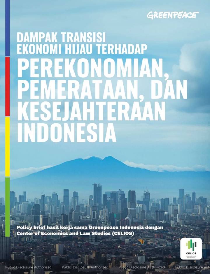 Sampul Dampak Transisi Ekonomi Hijau terhadap Perekonomian, Pemerataan, dan Kesejahteraan Indonesia