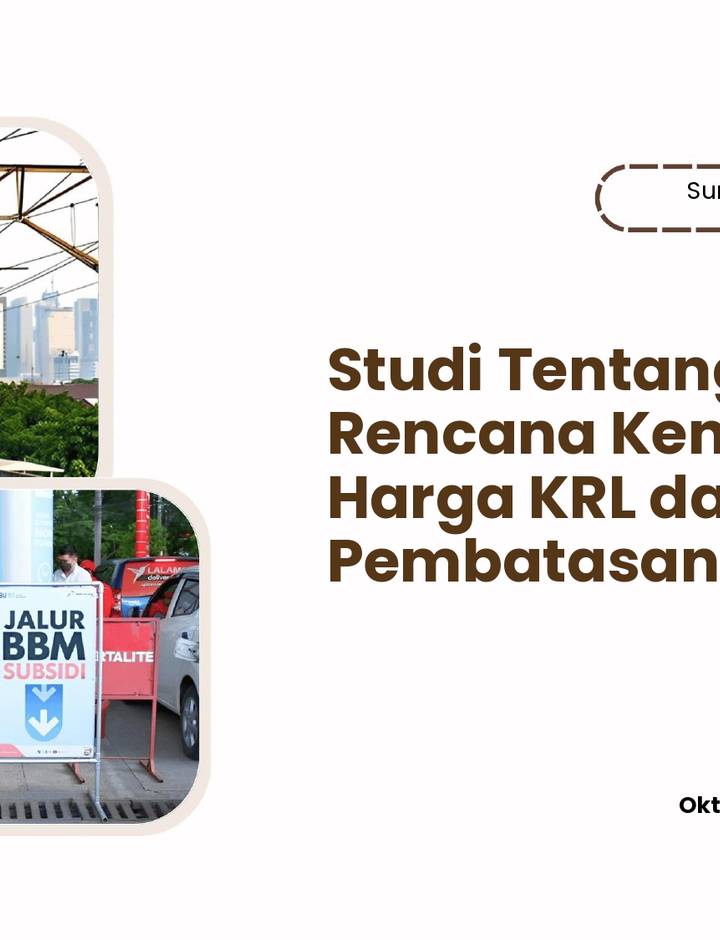 Sampul Survei Opini Tiket KRL dan Pembatasan Pertalite