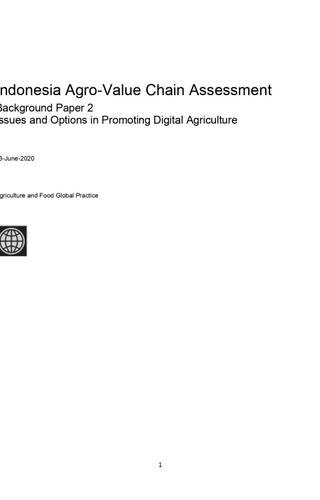 Sampul Indonesia Agro-Value Chain Assessment Issues and Options in Promoting Digital Agriculture