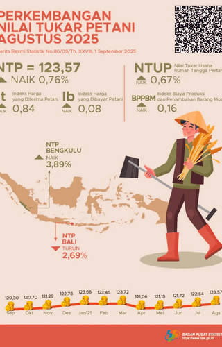 Sampul Perkembangan Nilai Tukar Petani dan Harga Beras Agustus 2025