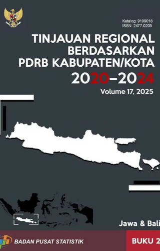 Sampul Tinjauan Regional Berdasarkan PDRB Kabupaten/Kota 2020-2024, Buku 2 Pulau Jawa-Bali