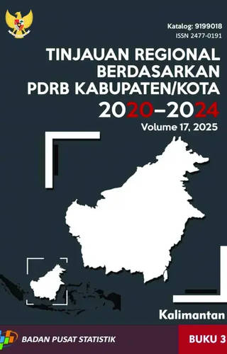 Sampul Tinjauan Regional Berdasarkan PDRB Kabupaten/Kota 2020-2024, Buku 3 Pulau Kalimantan