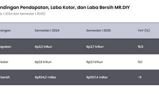 Pendapatan MR.D.I.Y. Tumbuh 16,5% Semester I 2025, Laba Bersih Malah Turun