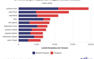 10 Provinsi dengan Pengedar dan Pengguna Narkoba Terbanyak 2024