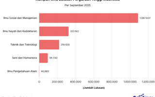 Melihat Data Lulusan Perguruan Tinggi Indonesia, Ilmu Sosial dan Manajemen Dominasi