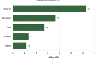 5 Negara Realisasi Investasi Asing Terbesar Januari-September 2025