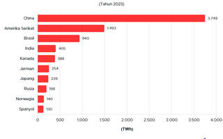10 Negara dengan Produksi Energi Terbarukan Terbanyak 2024