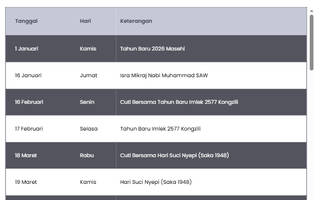 Daftar Hari Libur Nasional dan Cuti Bersama 2026