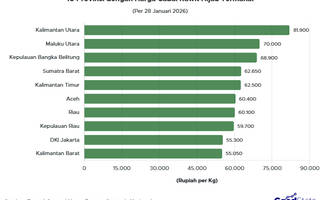 10 Provinsi dengan Harga Cabai Rawit Hijau Termahal 2026
