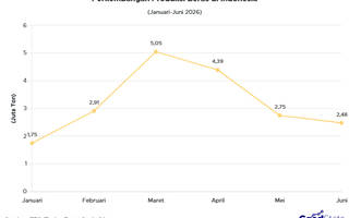 Produksi Beras Indonesia Tembus 19 Juta Ton Semester I 2026