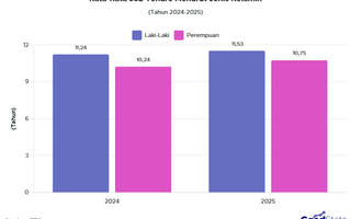 Rata-Rata Job Tenure Penduduk Bekerja di Indonesia 2024-2025